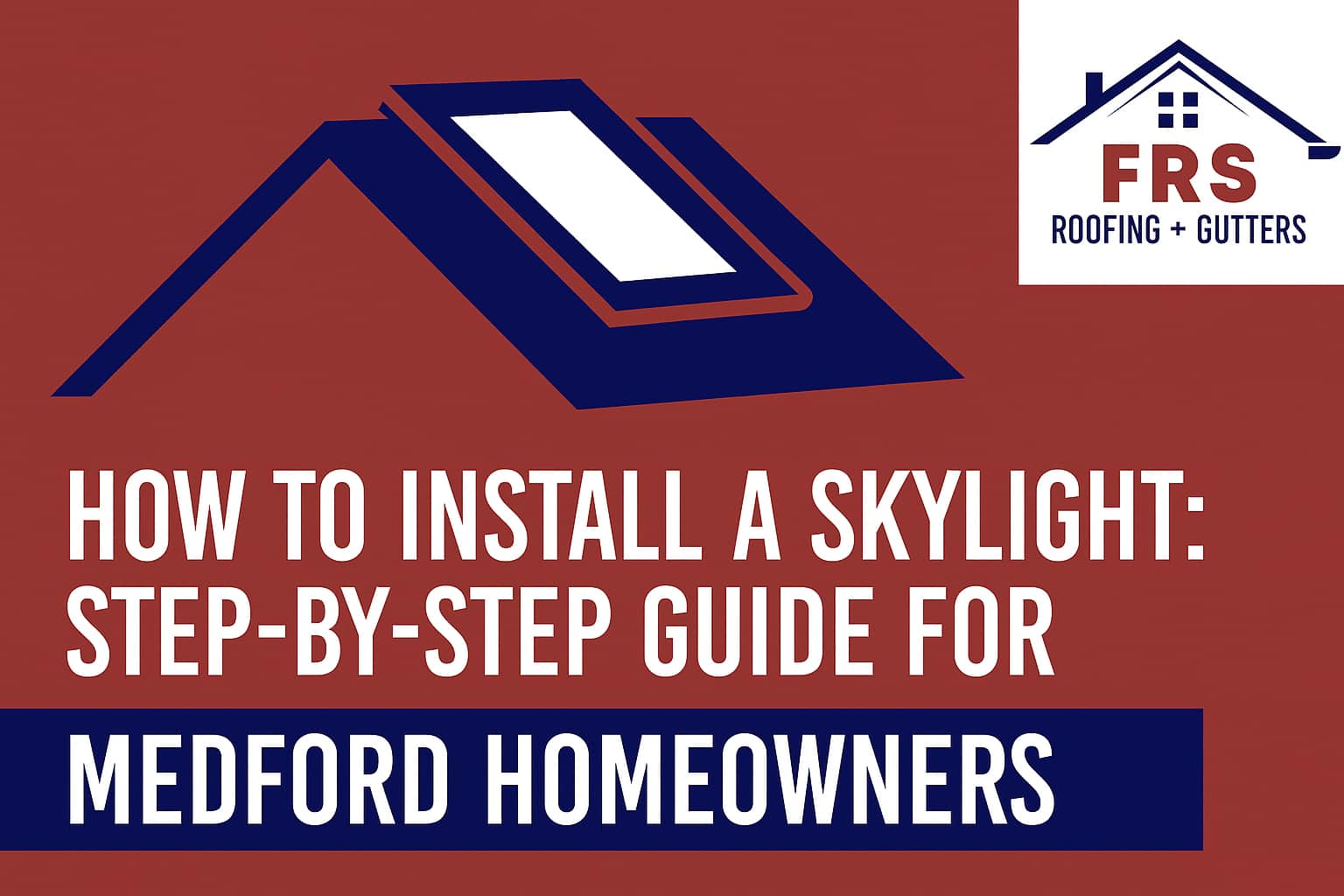 How to Install Sky lights Visual guide showing how to install skylights on a roof, by FRS Roofing + Gutters.